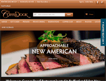 Tablet Screenshot of copperdoorrestaurant.com